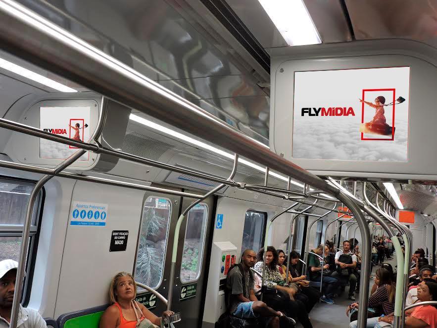 TV METRÔ Localização: Metrô de Belo Horizonte 320 monitores; Mais de 1,7 milhões de inserções de 15" por