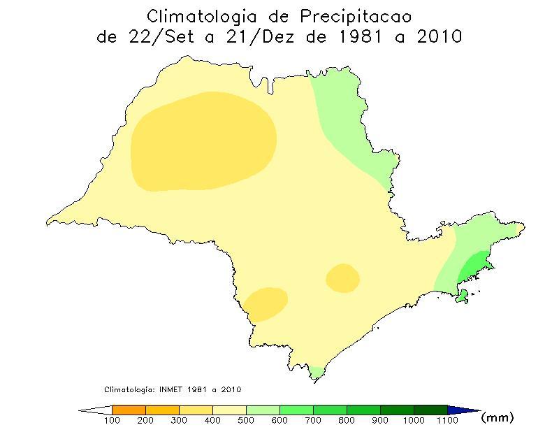 Boletim Climatológico do Vale do Paraíba e Litoral Norte de São Paulo Primavera de 2018 A primavera marca a transição entre a estação seca e a estação chuvosa no Estado de São Paulo, sendo que a