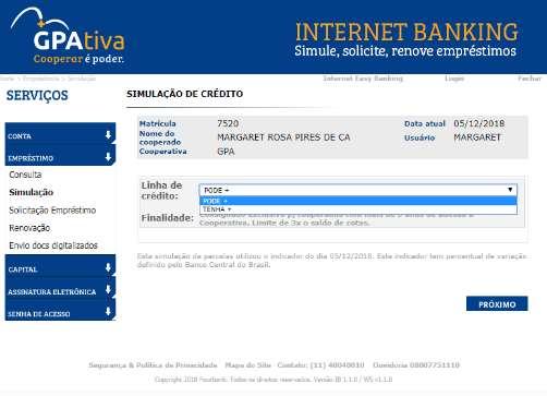 Faça uma simulação Depois de verificar o limite de crédito pré-aprovado, você poderá simular prazos de pagamento