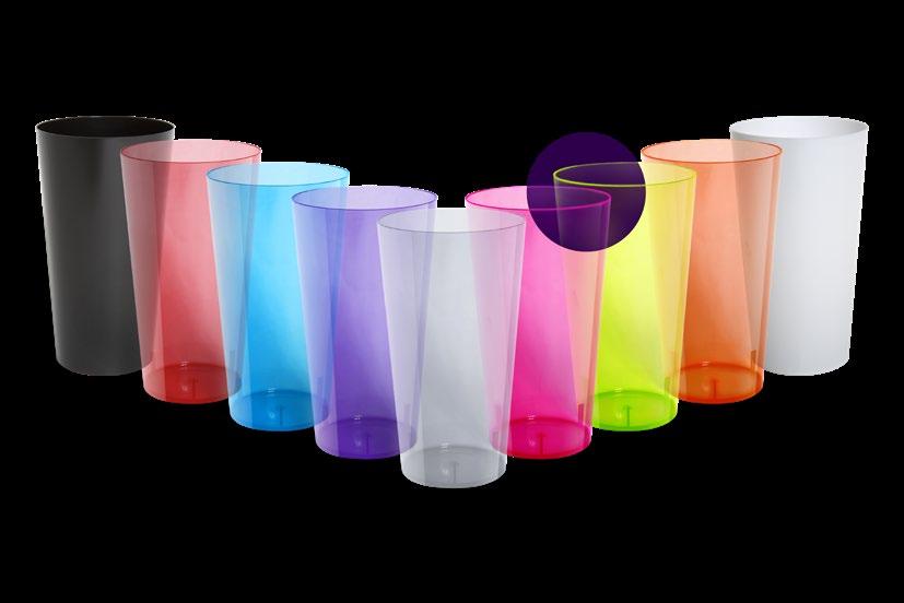 COPO 340 ml Ø 52 x 70mm Efeito Neon na luz negra CP342 CP348 CP344 CP341 CP343 CP347 CP345 CP346 CP340 Ideal para: Coquetéis, cervejas e long drinks.