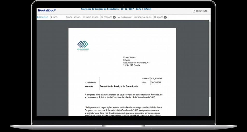 dos documentos (PDF) Formulário com campos de preenchimento