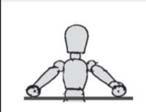(+1) Suporte para Costas Apoio lombar correto - cadeira reclinada Sem apoio lombar OU suporte não corretamente na parte inferior das costas (2) Muito para trás (>110 ) /