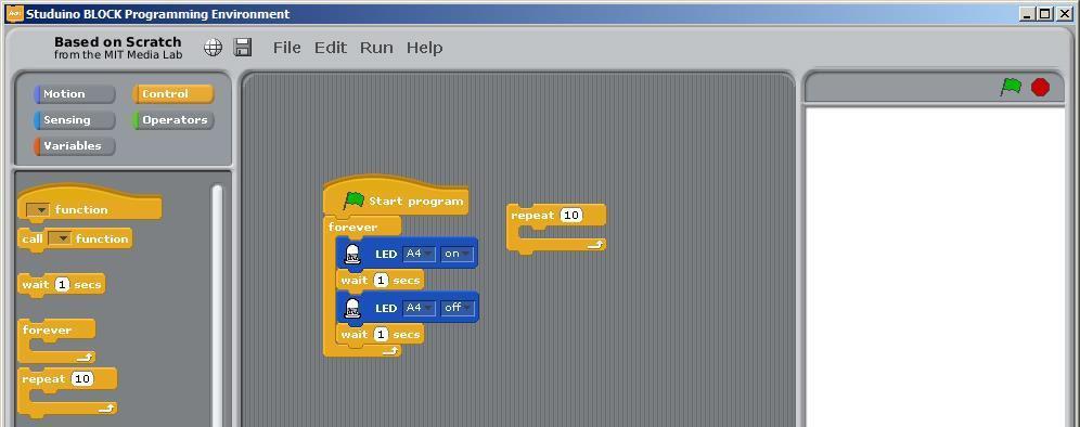 Controle para o campo Script.