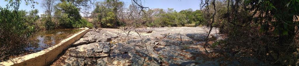 Imagem do barramento no ponto onde a agua