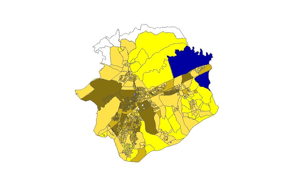 não de índice negativos, mas dos índices de menor valor em relação à cidade.