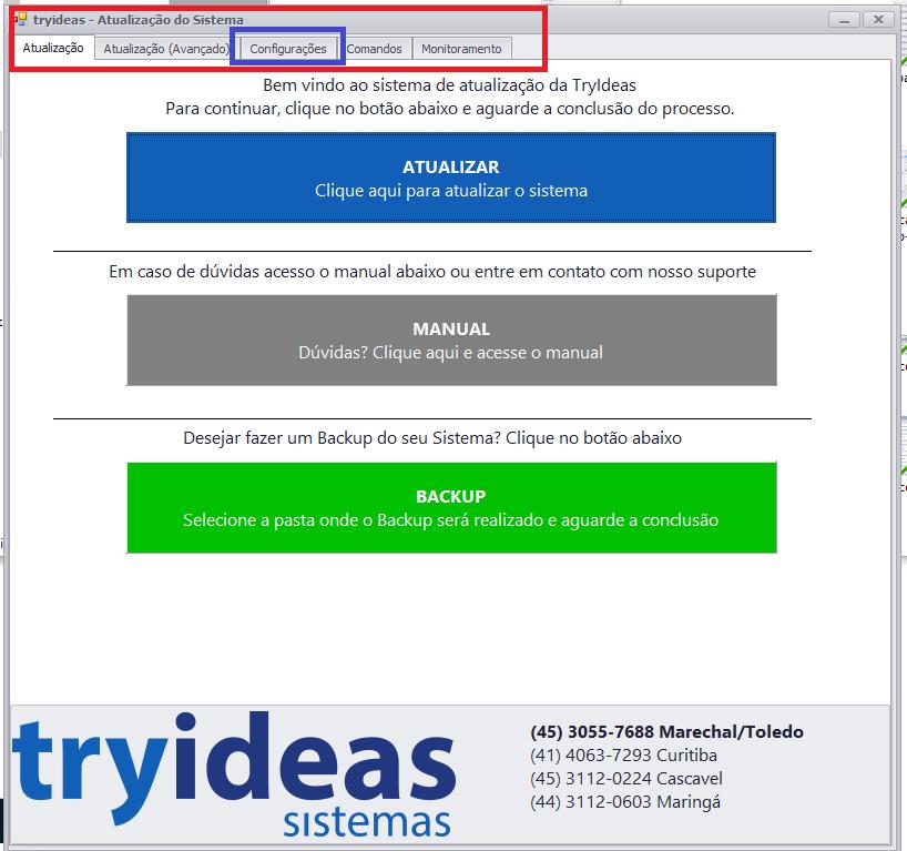 3º Dentro da aba de Configurações, na parte de baixo da