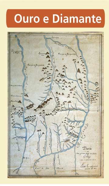 Mapa dos Sertões do Tibagy e Campos de Guarapuava de 1755.