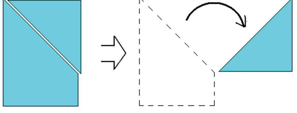 lateral esquerda do papel, deixando toda a margem superior superposta com a margem lateral esquerda, como é mostrado na figura 1.