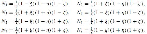 Podemos representar o elemento deformado através de uma transformação isoparamétrica, de forma que suas coordenadas são: Onde N representa as
