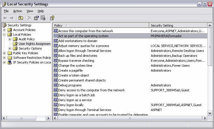 Deve configurar convenientemente o utilizador Windows que acede ao repositório, no Gestor PRIMAVERA BI.