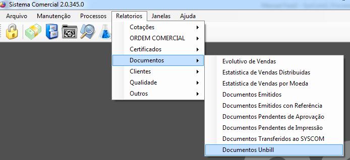 Relatórios-> Documentos-> Documentos