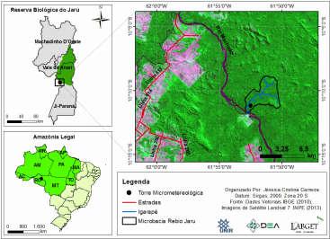 Representação dos dados - mapa Representação dos dados - mapa Figura 1 - Localização da microbacia Rebio Jaru.