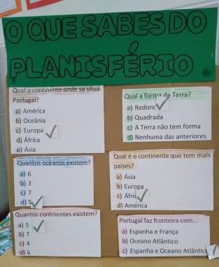 sobre o Planisfério.