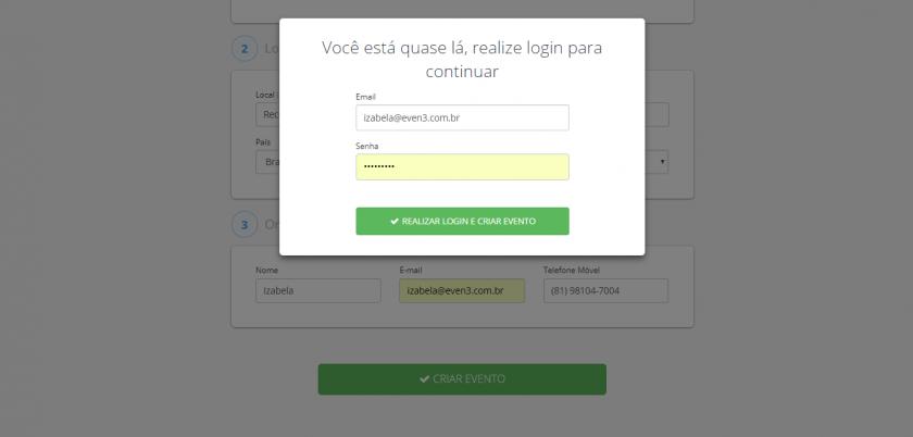 4- Agora o seu evento está criado. Basta preencher o checklist e finalizar as configurações do seu evento. 2.