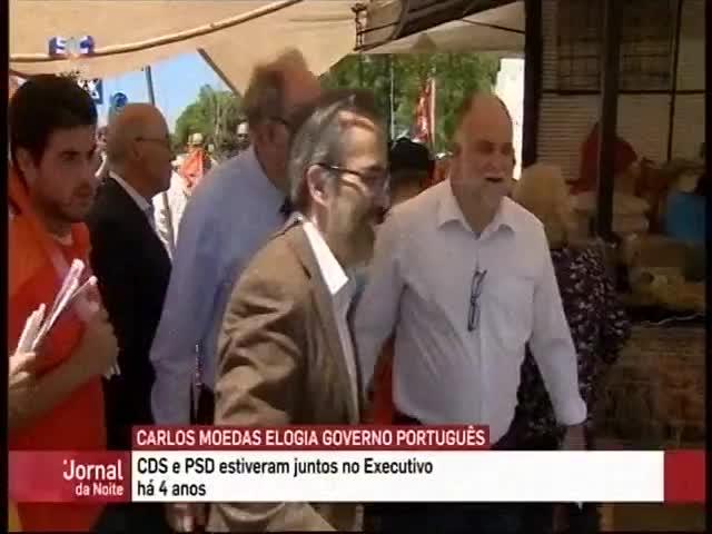 Comentários de Carlos Moedas, comissário europeu; Paulo Rangel,