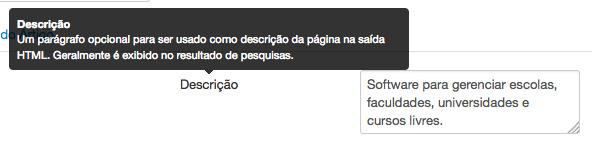 Fatores internos de classificação Meta Description Texto que aparece nos resultados de busca, descrevendo o conteúdo