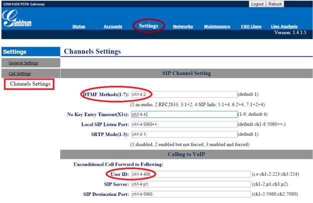 4º Passo Registrando o Gateway ao Issabel: Em Accounts, vamos direcionar o gateway para o IP do servidor Issabel e registrá-lo à