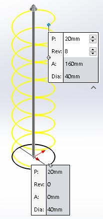 3.5 Hélice / Espiral Selecione a aba Esboço Selecione o plano superior e a vista superior Clique em Círculo, selecione o tipo Círculo e construa o círculo Selecione a