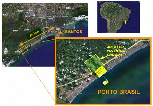 Porto Brasil Localização Estratégica Área Industrial (1300 ha)