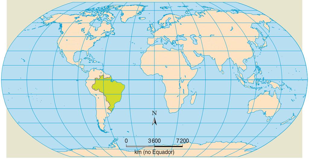 Projeções Afilática, ou arbitrária Robson a curvatura dos meridianos dá ideia de