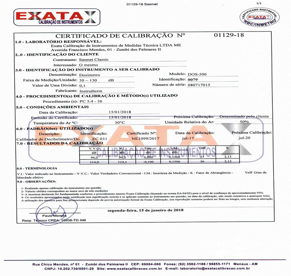 LAUDO TÉCNICO DAS CONDIÇÕES AMBIENTAIS DE TRABALHO LTCAT - MARÍTIMO Revisão: 03 Página 13 de 34 Emissão: