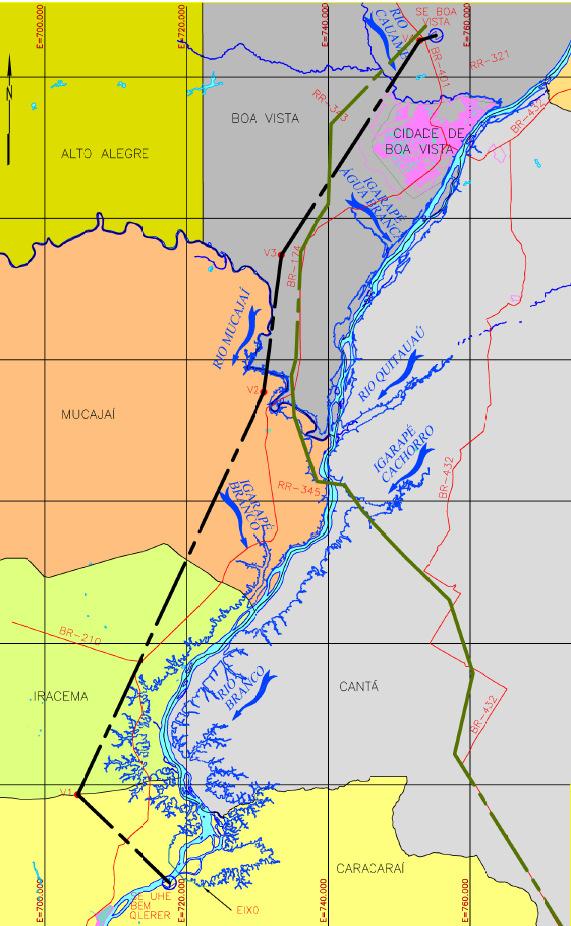 Projeto da Linha de Transmissão Características: LT UHE Bem Querer Extensão: 140 km