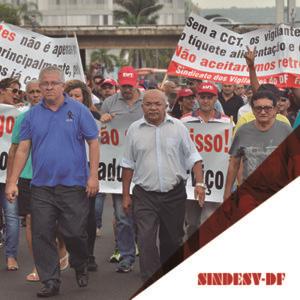 Campanha Salarial Sem proposta, vigilantes do DF decidem em assembleia do dia 08/03: A greve continua! A greve entra em seu nono dia mais e está cada vez mais forte e participativa.