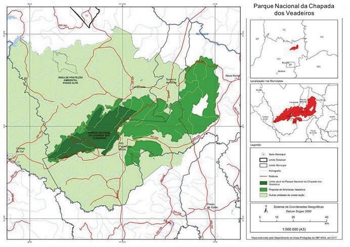Figura 1: Localização geográfica do Parque Nacional da Chapada dos Veadeiros e municípios que o compõe. (Fonte: ICMBio) 4.