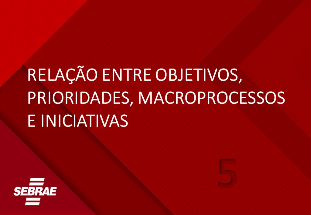 5. RELAÇÃO ENTRE OBJETIVOS,