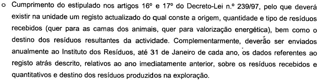 o Cumprimento do estipulado nos artigos 160 e 170 do Decreto-Lei n.