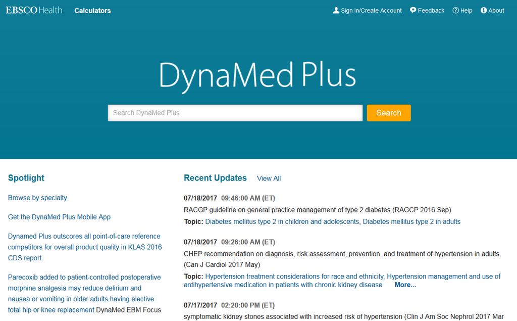 O DynaMed Plus é a ferramenta de referência clínica que os médicos procuram para obter respostas às questões clínicas.