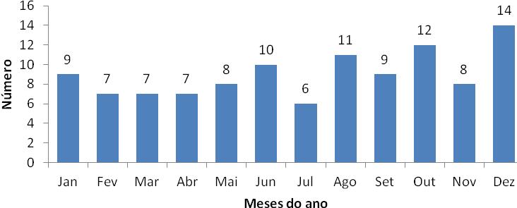 As vítimas de acidentes de trânsito, em sua maioria, jovens em idade economicamente ativa, apresentavam idade média de 38 anos, sendo que a faixa etária mais atingida tinha entre 18 a 35 anos, que