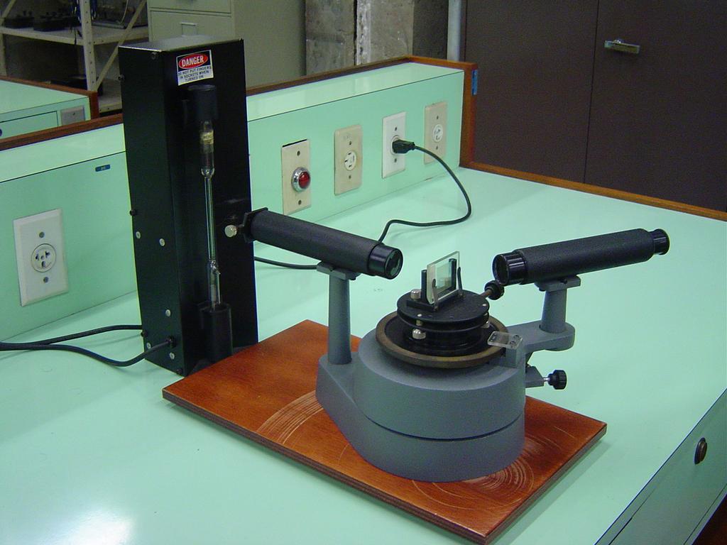 Material Utilizado Espectroscópio; Rede de difração;