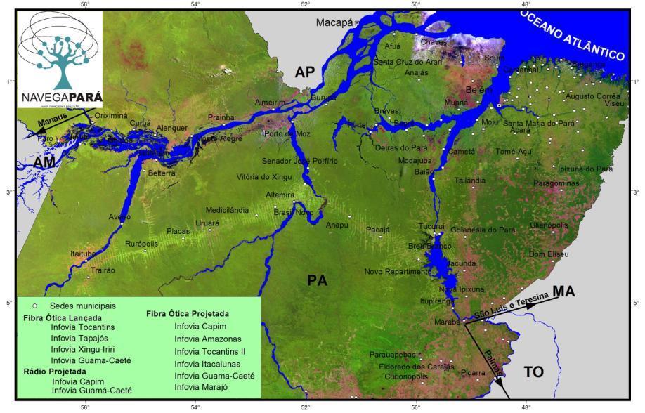 Infovias do NAVEGAPARÁ, com redes