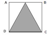 47) Na figura abaixo, a área do triângulo sombreado é igual a 1,5 cm.