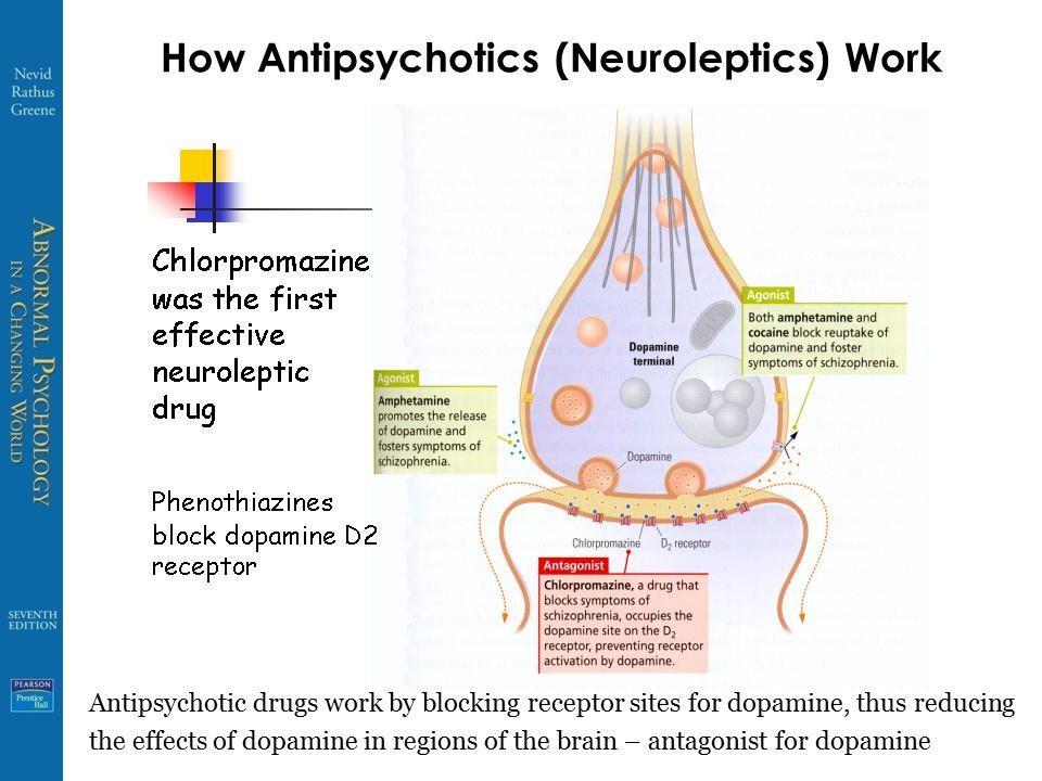 Como funcionam os Anti-psicóticos? Drogas anti-psicóticas são antagonistas Dopaminérgicos.