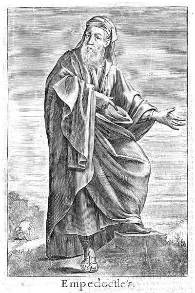 Empédocles de Agrigento (493-433 a.c.) Imagem: Empédocles / Thomas Stanley / Domínio Público.