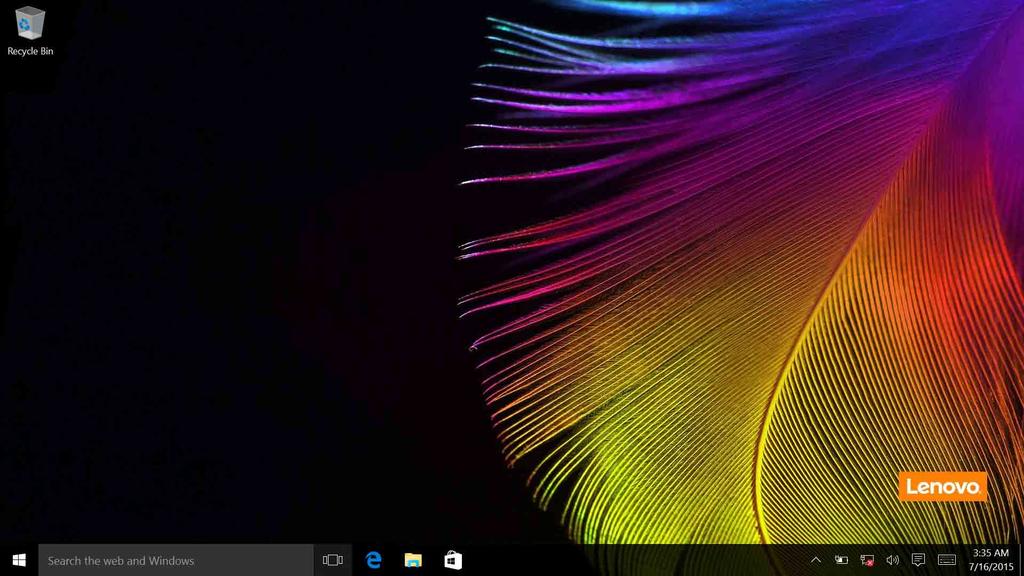 Capítulo 2. Começar a utilizar o Windows 10 Vista de tarefas na barra de tarefas O Windows 10 permite adicionar novos ambientes de trabalho e alternar entre os vários ambientes de trabalho.