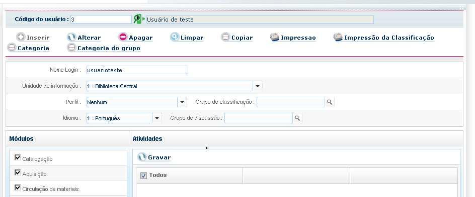 Parametrizar as etiquetas As alterações serão realizadas somente para a unidade de informação que estiver marcada como padrão para o operador (em Parâmetros >Permissões de usuário > Por