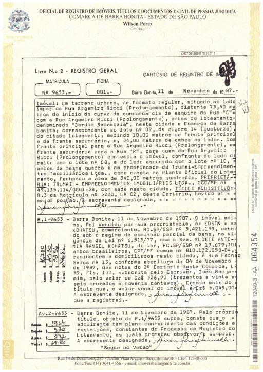 fls. 47 Este documento é cópia do original, assinado digitalmente por RAFAEL JOSE TESSARRO e Tribunal de Justica do Estado de Sao Paulo, protocolado em 19/01/2018 às 11:04, sob o número