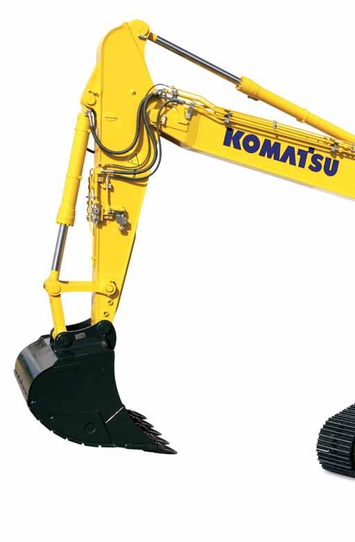 Num relance A nova geração de escavadoras Komatsu, com motores que satisfazem a norma EU Stage IIIB/EPA Tier 4 interim, mantem a tradição de alta qualidade com total apoio ao cliente, renovando o seu