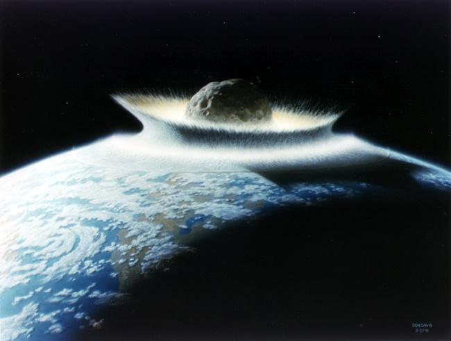 INVESTIGAÇÃO DA CRATERA DE CHICXULUB Hipótese: choque de um meteoróide, há 65 milhões de anos, proveniente de um cometa