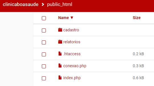 No exemplo do protótipo a pasta public_html aparece da seguinte forma. 7.3. Testar o sistema Depois de tudo configurado acesse o domínio do seu site que aparece na página da figura 8.