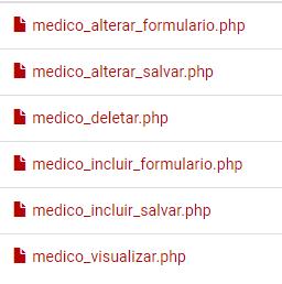 Cada arquivo é detalhado nas seguintes seções. 5.1. medico_visualizar.php Este arquivo é o responsável por apresentar todos os médicos cadastrados no sistema como apresentado na figura abaixo.