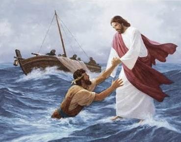 Pedro lhe respondeu: Senhor, se és tu, manda que eu vá ao teu encontro, caminhando sobre as águas. Jesus disse-lhe: Vem.