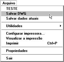Acesse o menu Arquivo Salvar DWG. Na janela aberta, defina um nome para o desenho ( Planta de Locação das Vigotas )(1) clique no botão Salvar (2).