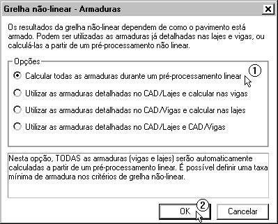 Na janela aberta, selecione a primeira opção(1) clique no botão OK (2).