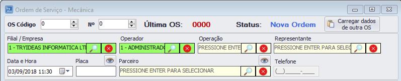 Ordem de Serviço Mecânica Para emitir uma Ordem de Serviço em uma Mecânica, existem alguns pré-requisitos necessários.