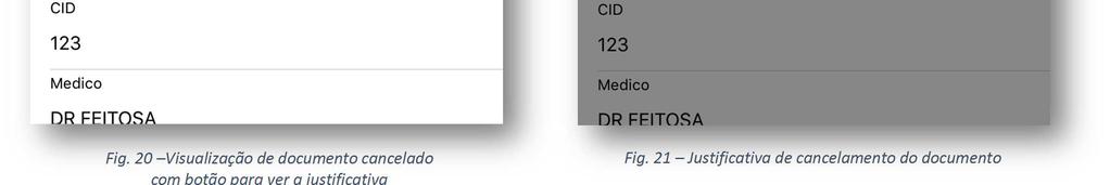 Para visualizar a justificativa, basta clicar no ícone (Fig.