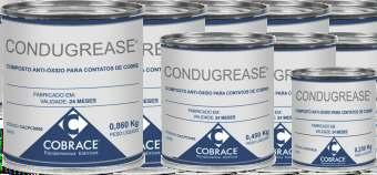 CONDUGREASE-C Composto anti-óxido de cobre CACPC CARACTERÍSTICAS TÉCNICAS O composto anti-óxido de cobre Condugrease - C da Cobrace foi desenvolvido para ser aplicado nos contatos de cobre, bem como